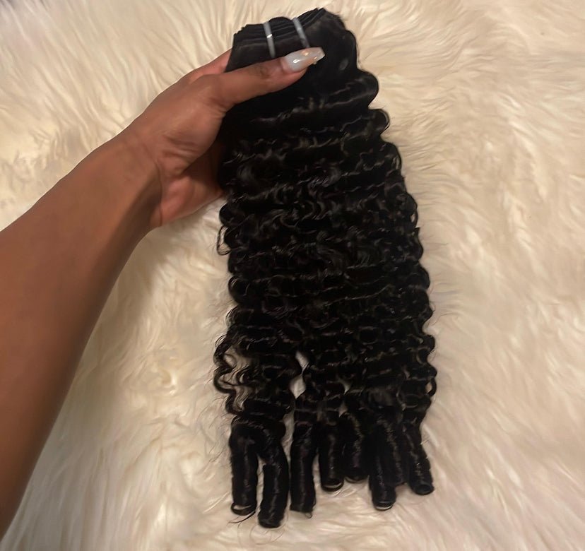 Burmese Deep Curly Into Spirals Single Bundles - BrisRawHairCo