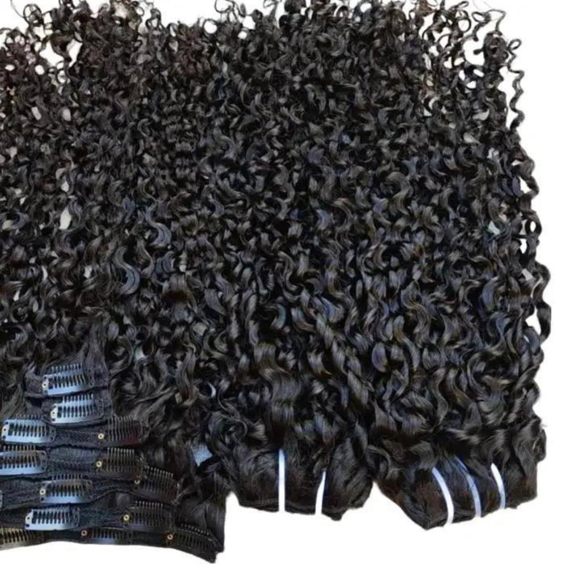 Burmese Deep Curly Seamless Clip Ins - BrisRawHairCo