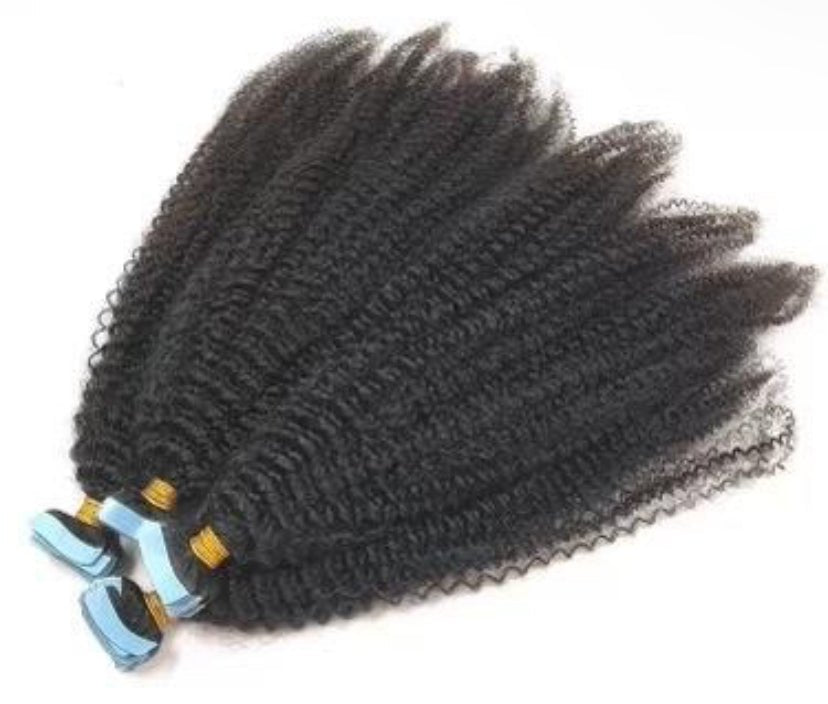 Burmese Kinky Curly Tape Ins - BrisRawHairCo