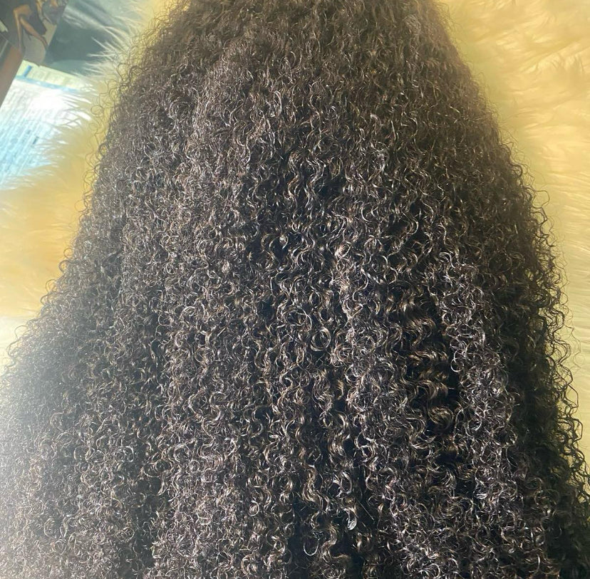 26” 5x5 250% Density HD Kinky Curly Wig