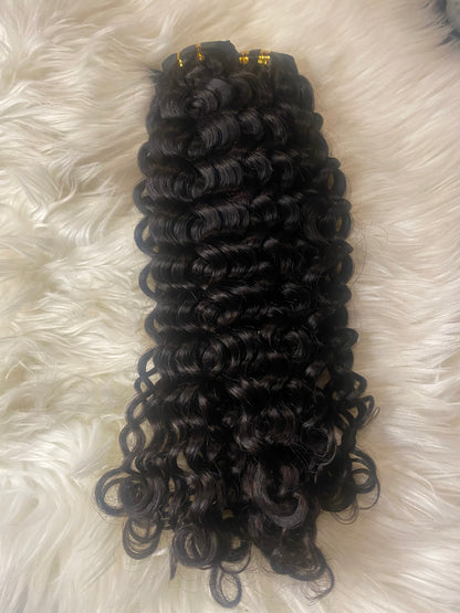 Vietnamese  Loose Curly Seamless Clip Ins