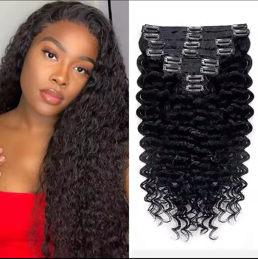 Burmese Malasyn Curly Seamless Clip Ins