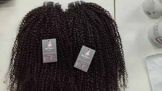Burmese Kinky Curly Seamless Clip Ins