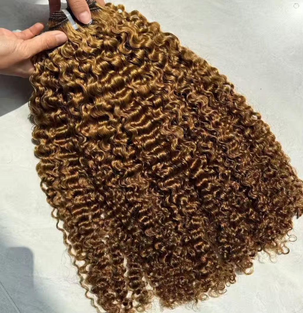 Raw Cambodian Burmese Curly 3 Bundle Deal Color #27
