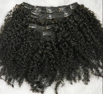 Burmese Kinky Curly Seamless Clip Ins