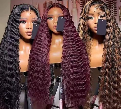 BrisRawHairCo Colored HD Deep Wave Wig 5x5 or 13x4