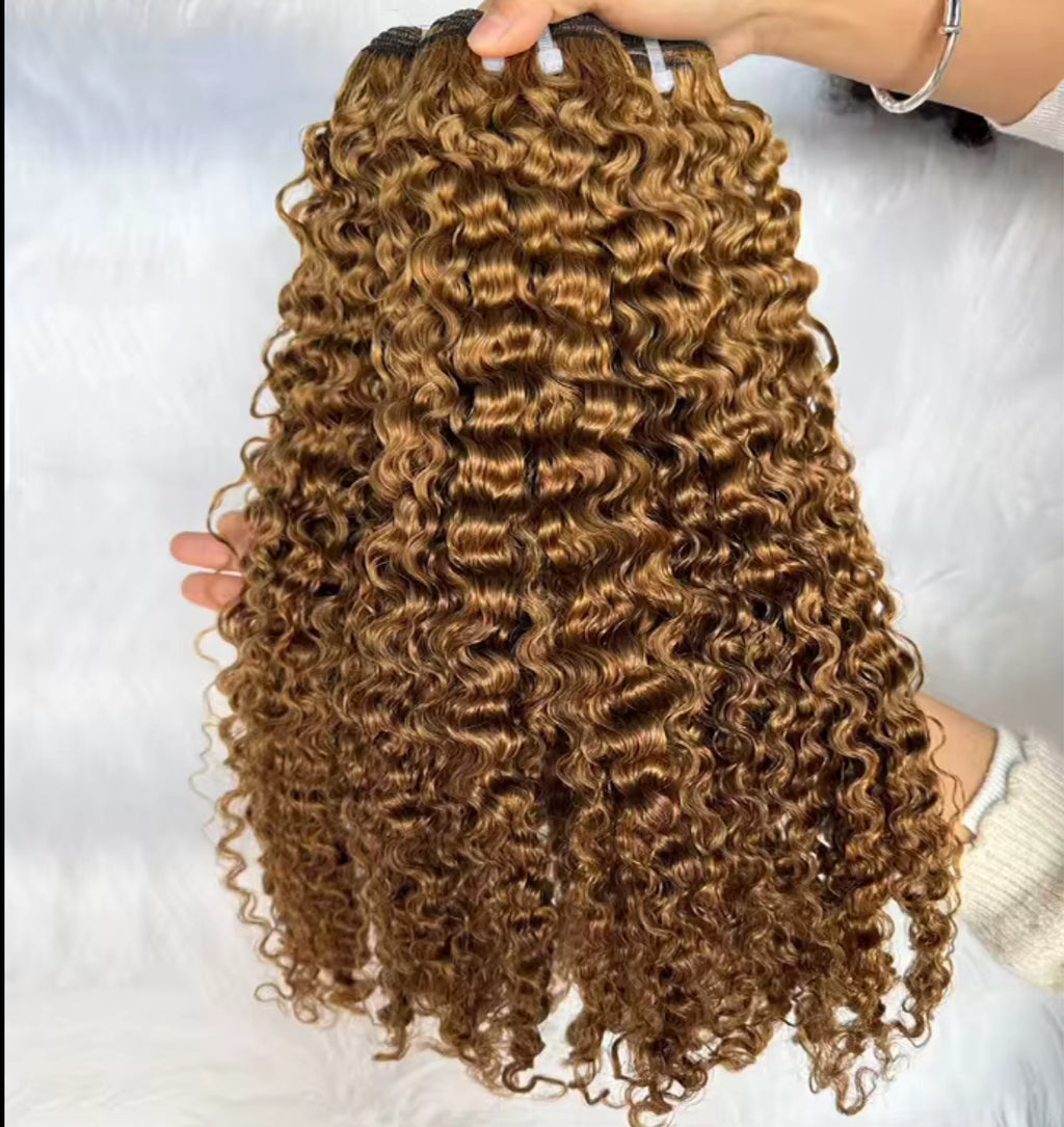 Raw Cambodian Burmese Curly 3 Bundle Deal Color #27