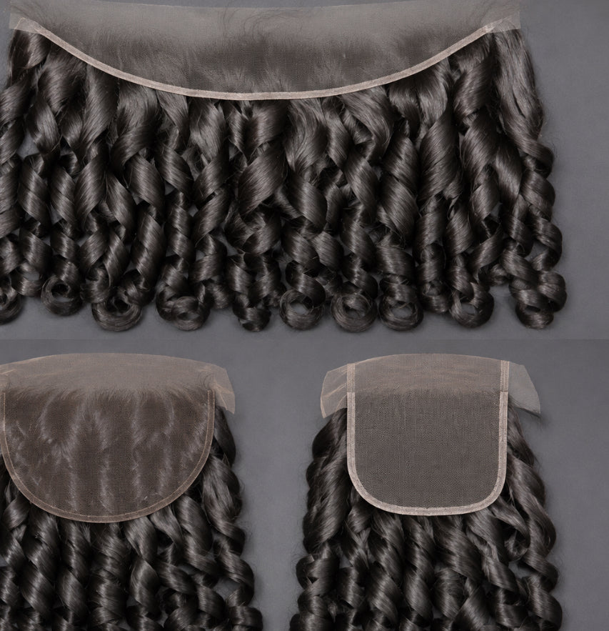 Cambodian HD Lace Bouncy Curly Closures & Frontals (5x5, 6x6, 13x4) ()