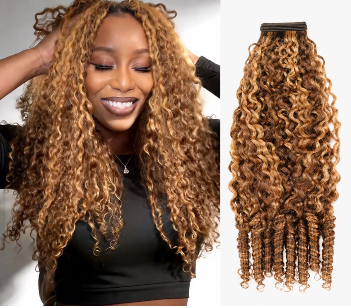 Burmese Deep Curly HighLighted 27/30 Bundles