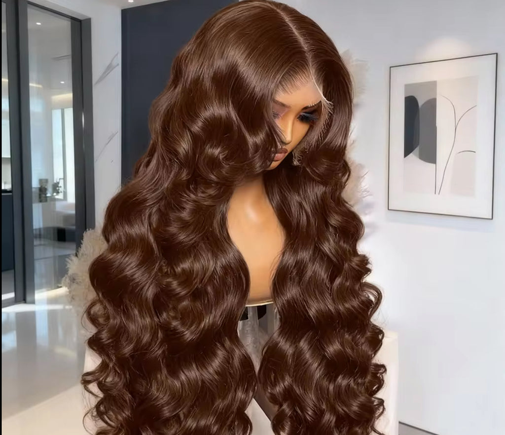 BrisRawHairCo Brown Loose Deep 5x5 or 13x4 Wig