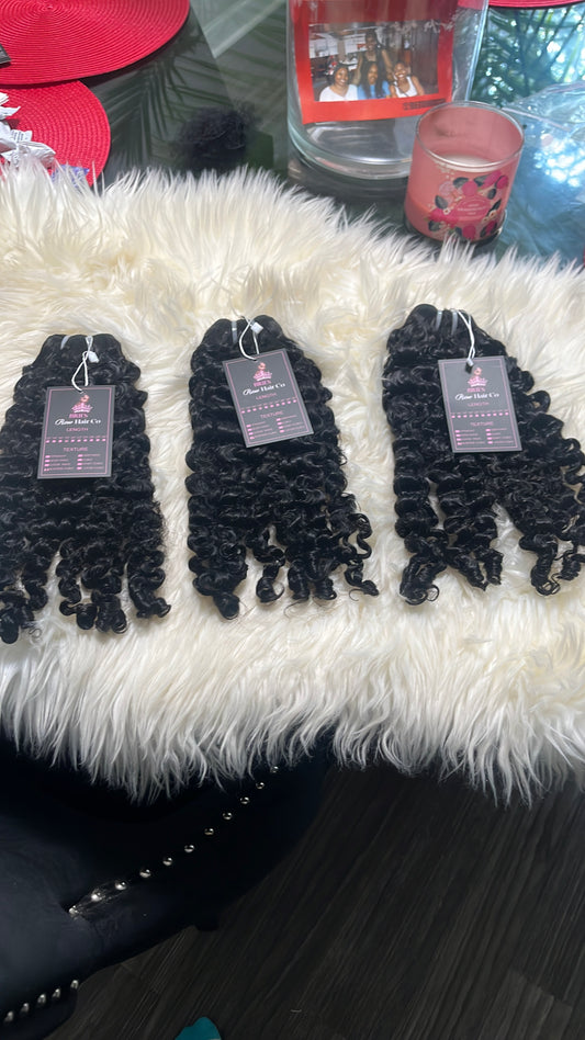 18”18”18” Burmese Deep curly bundles ready to ship!