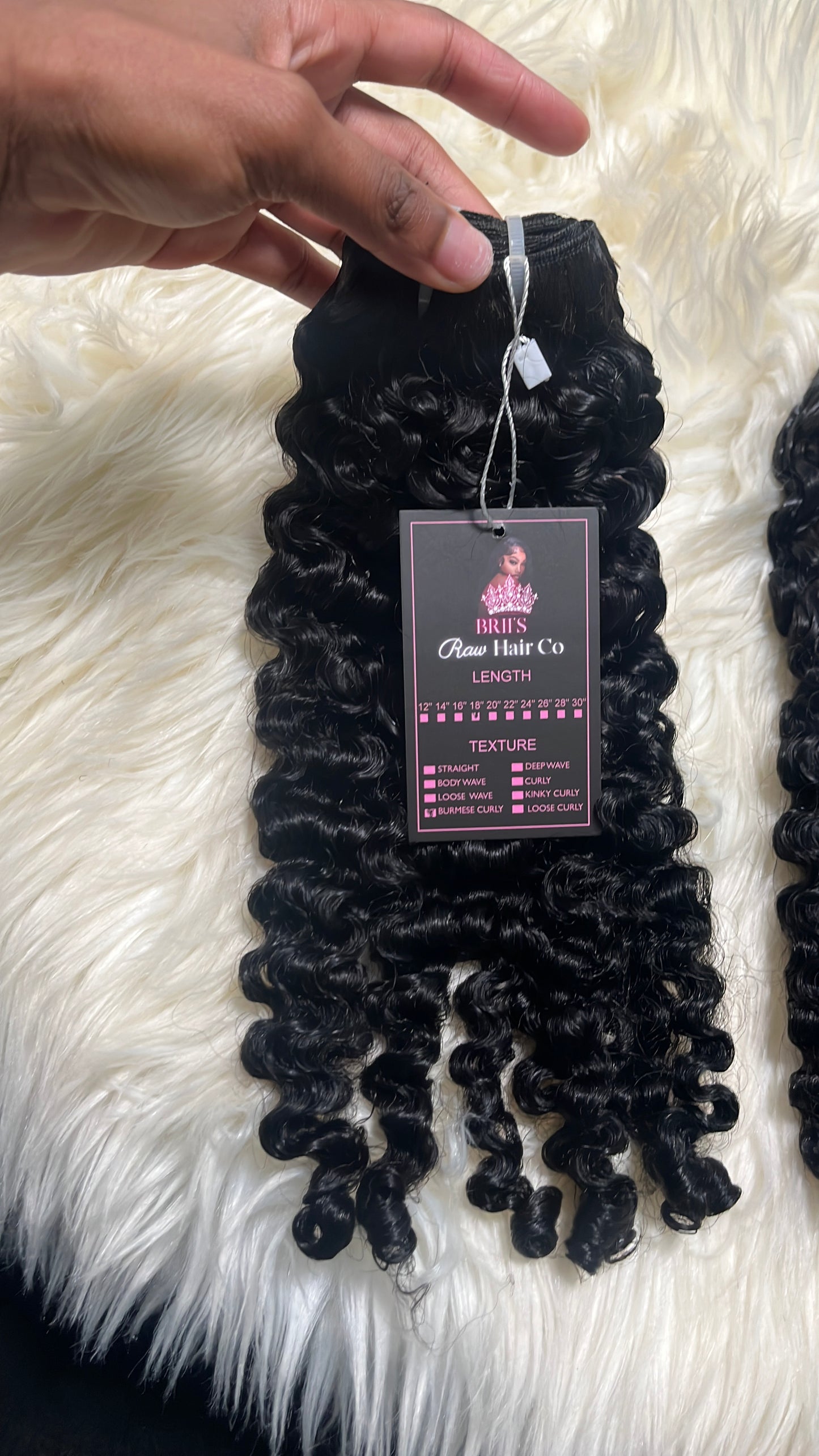 18”18”18” Burmese Deep curly bundles ready to ship!