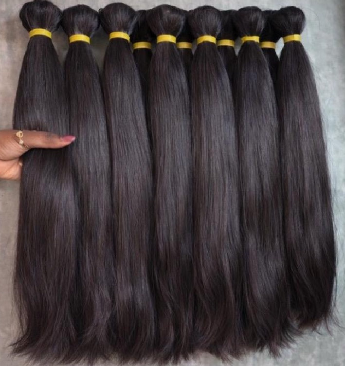 Raw Indian Silky Straight Weftless Bulk Hair