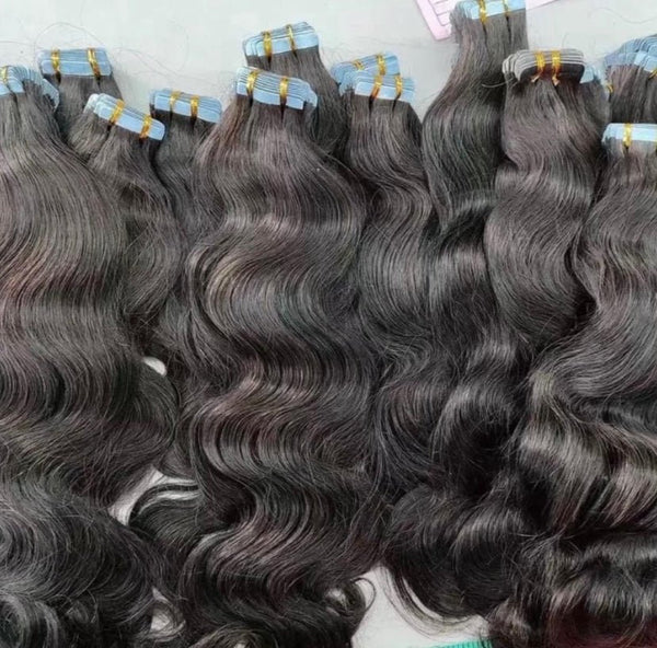 Burmese Body Wave Tape Ins - BrisRawHairCo