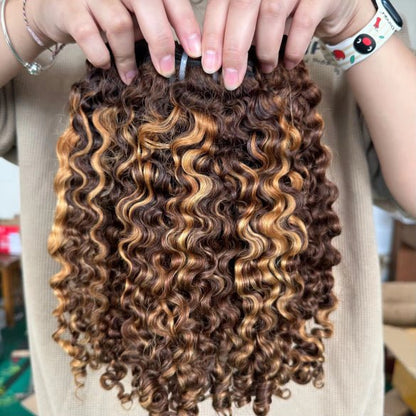 Burmese Deep Curly HighLighted 4/27 Bundles - BrisRawHairCo