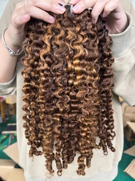 Burmese Deep Curly HighLighted 4/27 Bundles - BrisRawHairCo