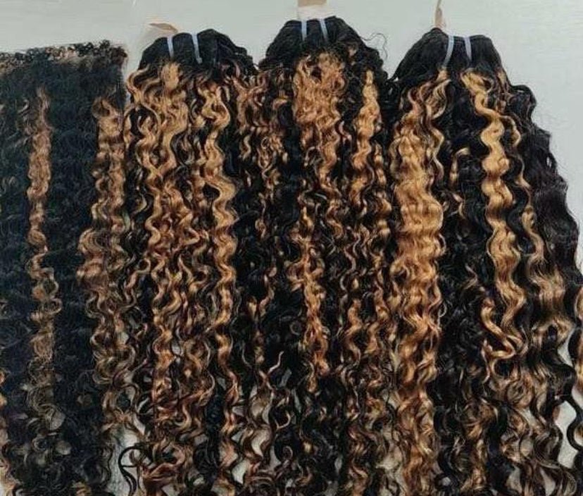 Burmese Deep Curly HighLighted Bundles - BrisRawHairCo
