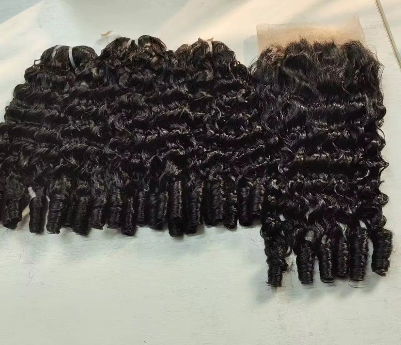 Burmese Deep Curly into Spirals 3 Bundle Deal - BrisRawHairCo