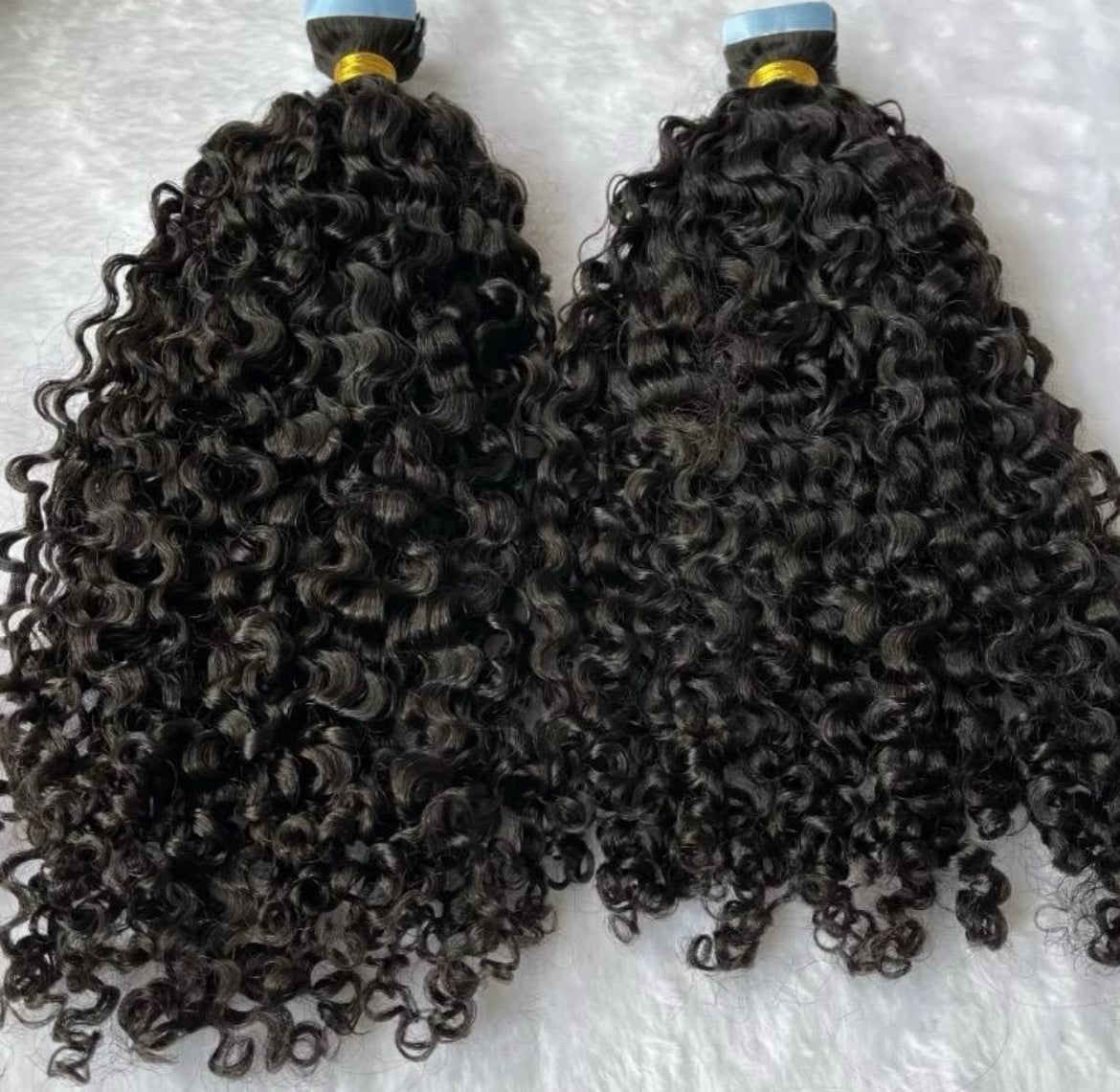 Burmese Deep Curly Tape Ins - BrisRawHairCo