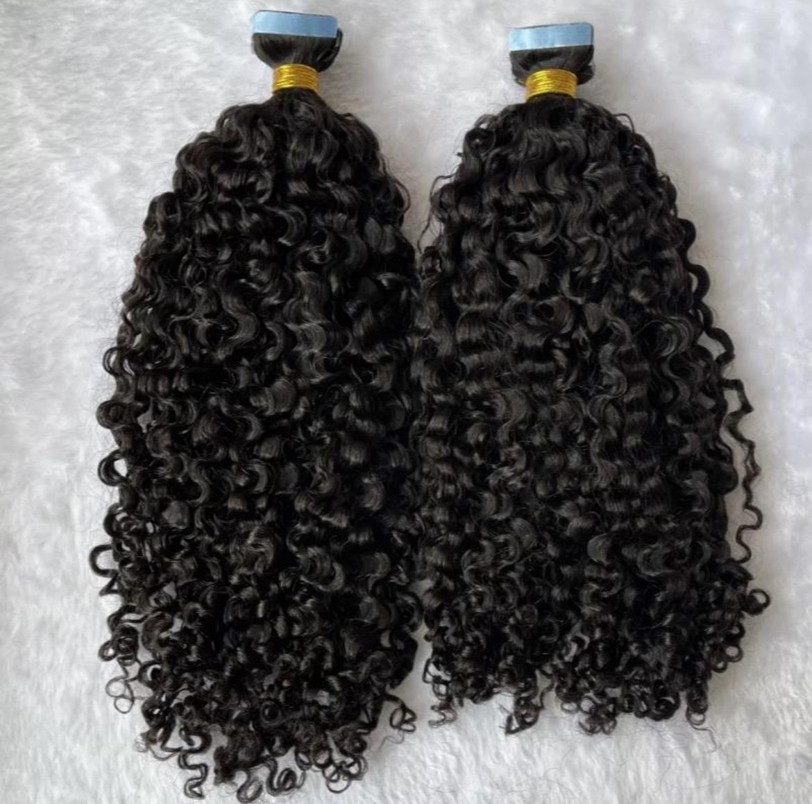 Burmese Deep Curly Tape Ins - BrisRawHairCo