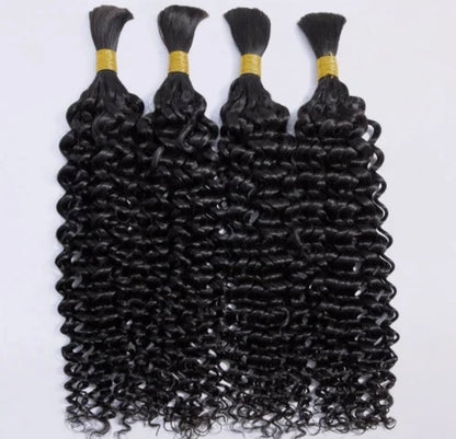 Burmese Deep Wave Braiding hair (single weftless bundle) - BrisRawHairCo