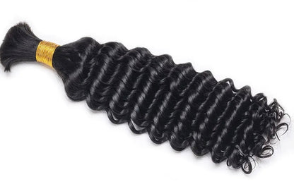 Burmese Deep Wave Braiding hair (single weftless bundle) - BrisRawHairCo