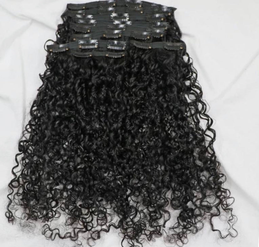 Burmese Kinky Curly Seamless Clip Ins - BrisRawHairCo