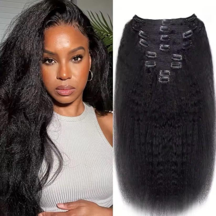 Burmese Kinky Straight Seamless Clip Ins - BrisRawHairCo