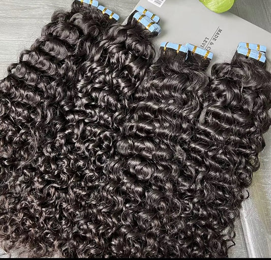Cambodian Burmese Curly Tape Ins - BrisRawHairCo