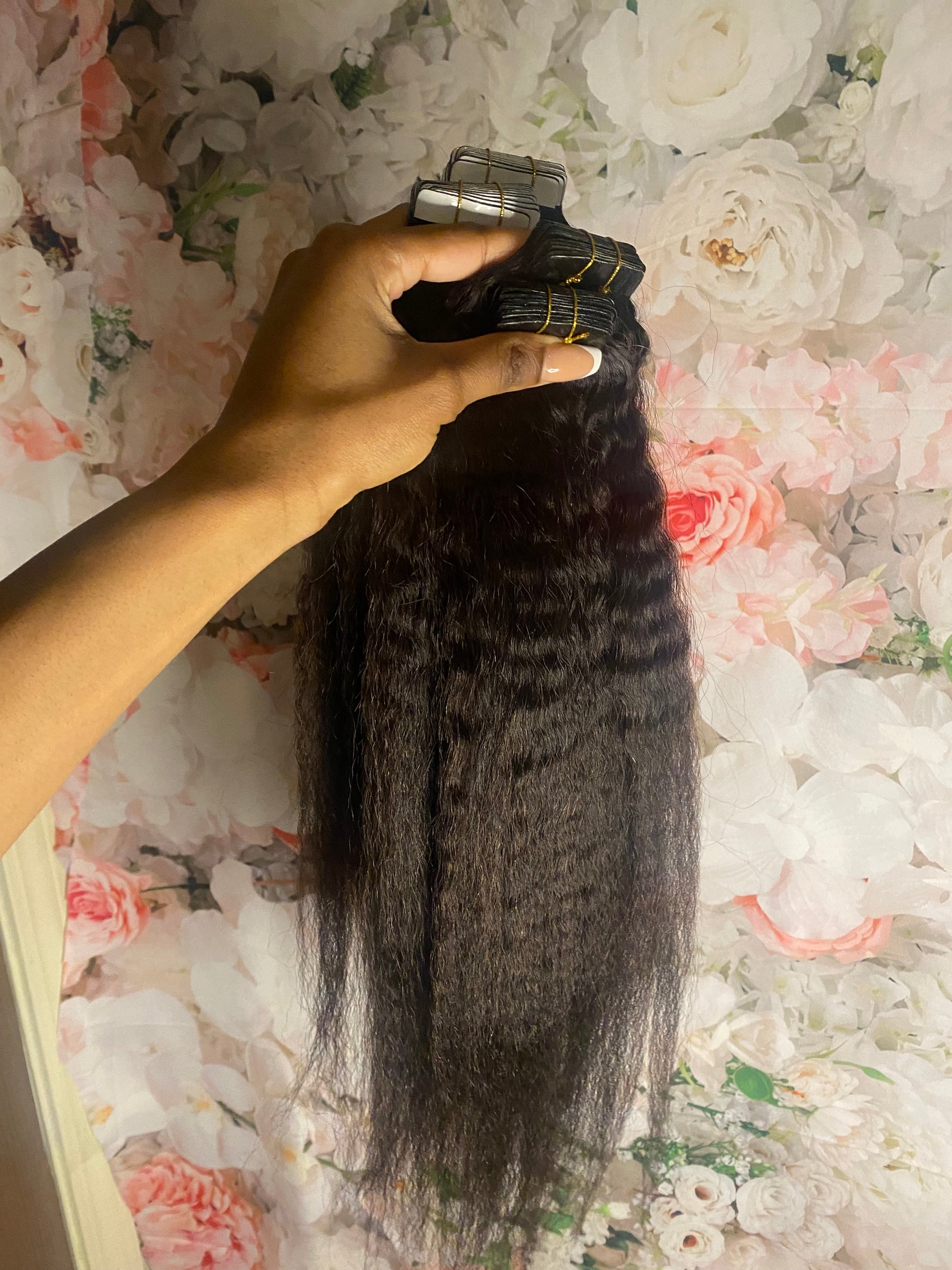 Indian Kinky Straight Tape Ins - BrisRawHairCo