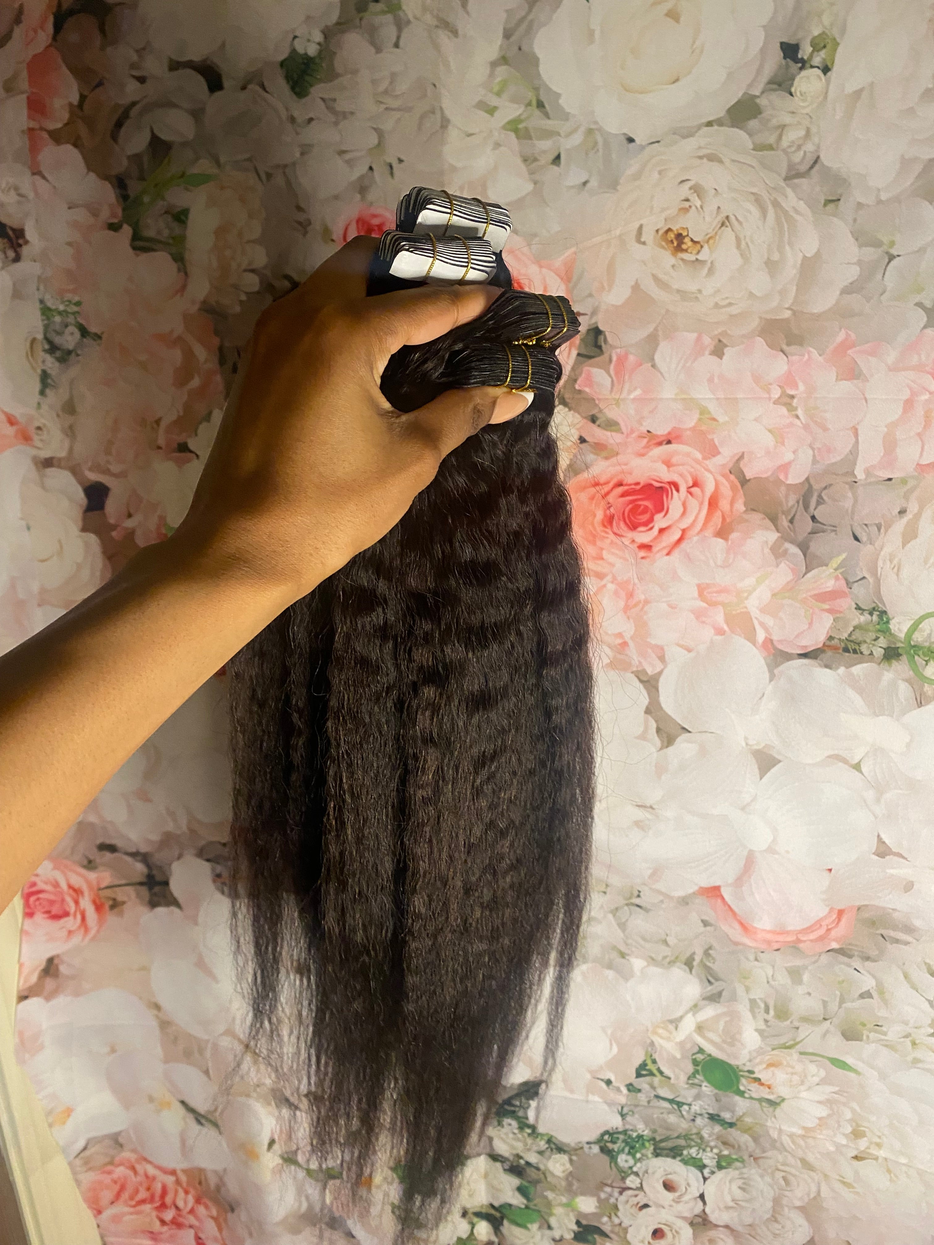 Indian Kinky Straight Tape Ins - BrisRawHairCo