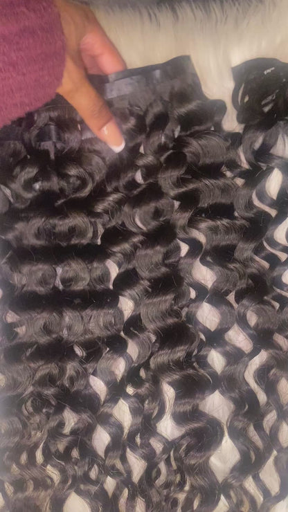 Vietnamese  Loose Curly Seamless Clip Ins