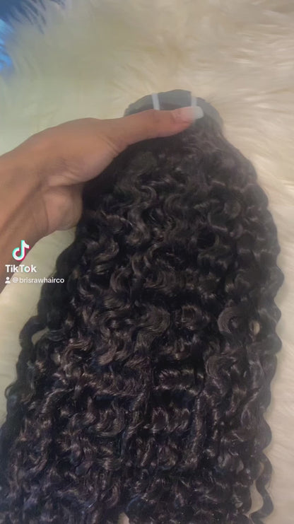 Burmese Malaysian Curly Seamless Clip Ins
