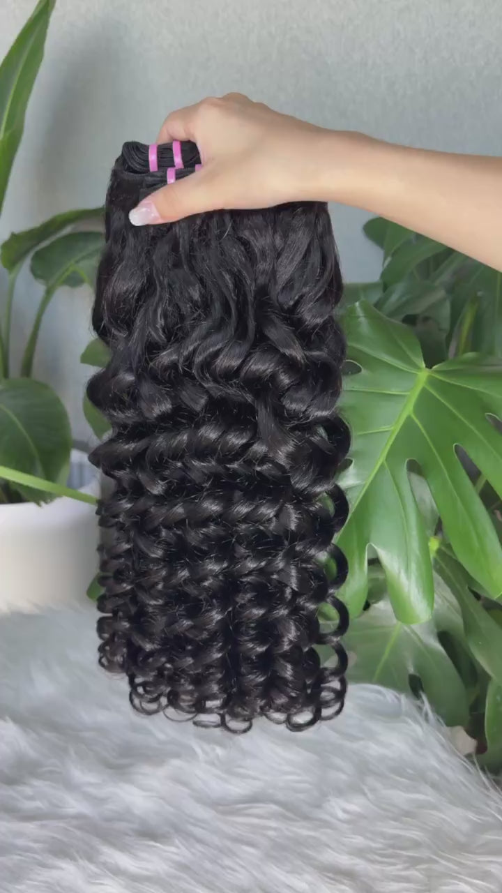 Raw Cambodian Bouncy Curly 3 Bundle Deal