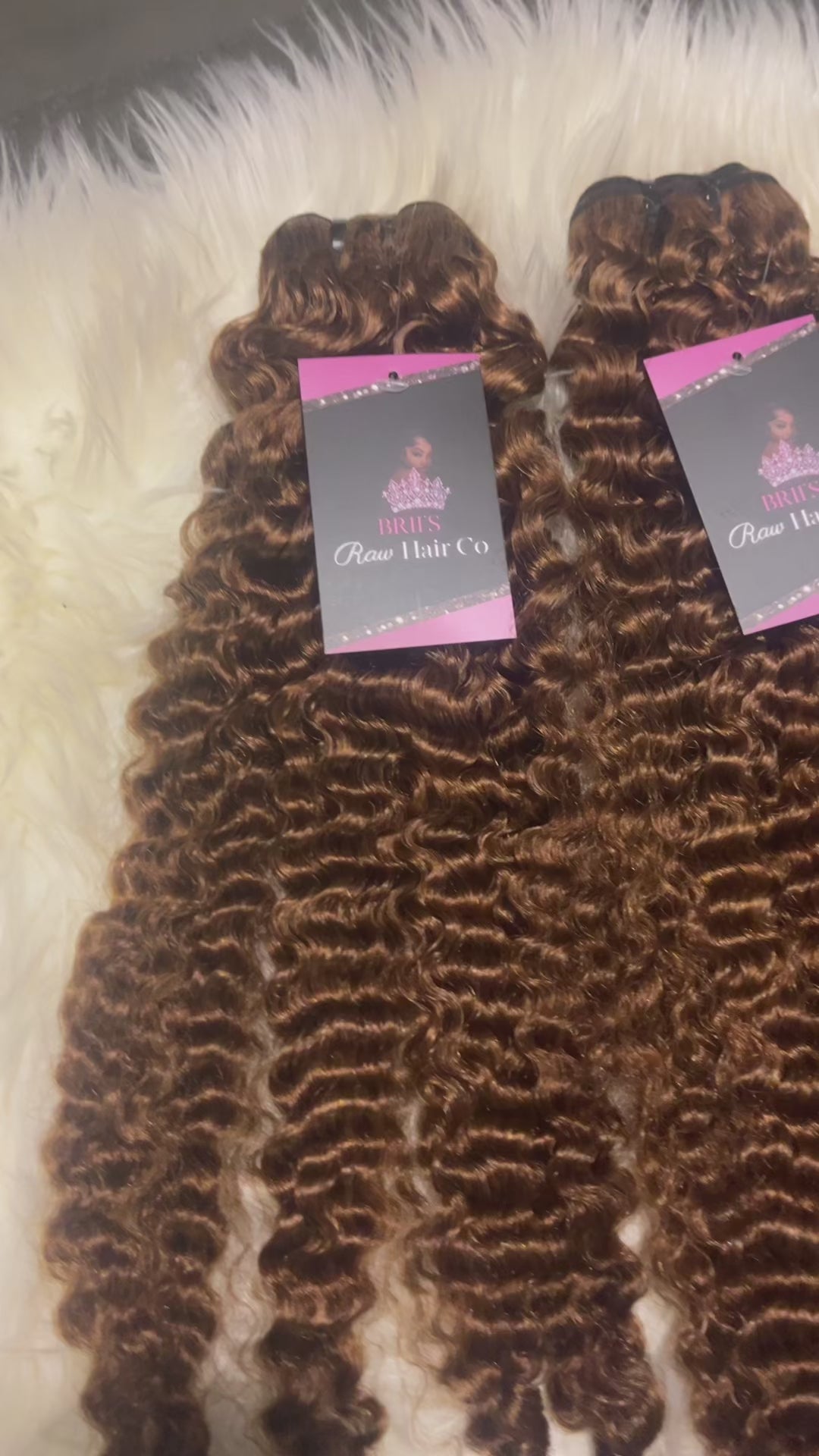 Burmese Curly Bundles 26”26”26” Ready to ship color 30 & 4