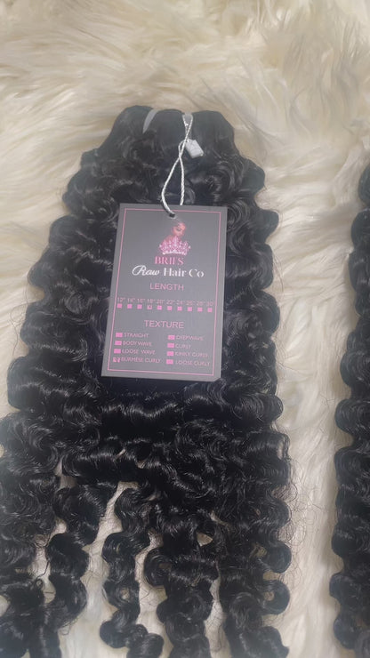 18”18”18” Burmese Deep curly bundles ready to ship!