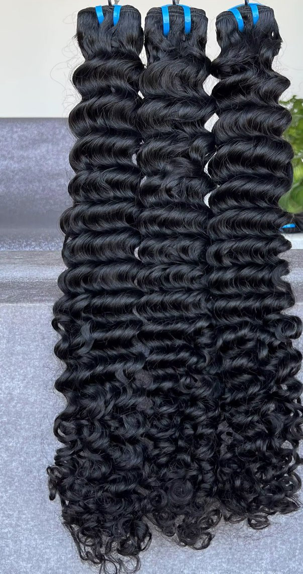 Raw Indian Deep Wave 3 Bundle Deal - BrisRawHairCo